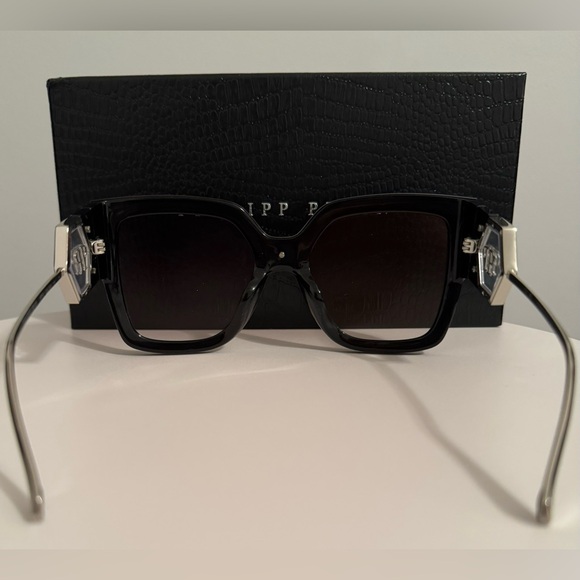 NEW PHILIP PLEIN ROSE VENUS SUNGLASSES FULL INCLUSION BLACK SILVER SOLD OUT - Picture 7 of 16